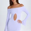 Vestito corto con spalline e cut-out Madelina in lilla tenue Vestito corto con spalline e cut-out Madelina in lilla tenue