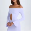 Vestito corto con spalline e cut-out Madelina in lilla tenue Vestito corto con spalline e cut-out Madelina in lilla tenue