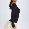 Vestito corto Delphi in Modal con scollo rotondo, vita bassa e orlo a palloncino, colore vaniglia Vestito corto Delphi in Modal con scollo rotondo, vita bassa e orlo a palloncino, colore vaniglia