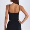 Vestito corto drappeggiato con cut-out Shiloh in nero
