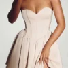 Vestito corto in tulle con corsetto Emeline in avorio