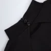 Vestito corto nero senza schienale in jersey aderente Luanni
