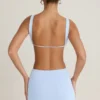 Vestito corto svasato con cut-out Gaia in blu pervinca Vestito corto svasato con cut-out Gaia in blu pervinca