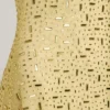Vestito corto trasparente con decorazioni e scollo quadrato Averie in giallo Vestito corto trasparente con decorazioni e scollo quadrato Averie in giallo