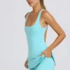 Vestito da tennis Soft Active con schiena scoperta in colore Aqua Vestito da tennis Soft Active con schiena scoperta in colore Aqua