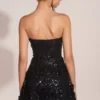 Vestito Edita con applicazioni decorative e scollo a cuore in nero Vestito Edita con applicazioni decorative e scollo a cuore in nero