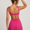 Vestito Emilion con cut-out decorato in fucsia Vestito Emilion con cut-out decorato in fucsia