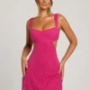 Vestito Emilion con cut-out decorato in fucsia Vestito Emilion con cut-out decorato in fucsia
