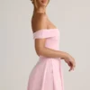 Vestito Jaida in modal con spalle scoperte e linea ad A in rosa confetto Vestito Jaida in modal con spalle scoperte e linea ad A in rosa confetto