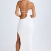 Vestito lungo a fascia con cut-out Kaikoa in bianco Vestito lungo a fascia con cut-out Kaikoa in bianco