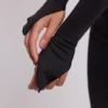 Vestito lungo con cappuccio e maniche lunghe Desdemona in nero Vestito lungo con cappuccio e maniche lunghe Desdemona in nero