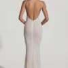 Vestito lungo con schiena scoperta e decorazioni Duhamel in bianco Vestito lungo con schiena scoperta e decorazioni Duhamel in bianco