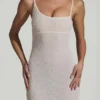 Vestito lungo con schiena scoperta e decorazioni Duhamel in bianco Vestito lungo con schiena scoperta e decorazioni Duhamel in bianco