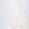 Vestito lungo con schiena scoperta e decorazioni Lanai in bianco