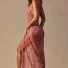 Vestito lungo con scollo all’americana e cut-out Caicos con stampa Paisley Vestito lungo con scollo all’americana e cut-out Caicos con stampa Paisley