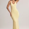 Vestito lungo con scollo all’americana Hallie in Modal, colore Lemon Sherbet Vestito lungo con scollo all’americana Hallie in Modal, colore Lemon Sherbet