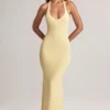 Vestito lungo con scollo all’americana Hallie in Modal, colore Lemon Sherbet Vestito lungo con scollo all’americana Hallie in Modal, colore Lemon Sherbet
