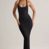 Vestito lungo con scollo all’americana in modal Imelda, nero Vestito lungo con scollo all’americana in modal Imelda, nero