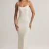 Vestito lungo con scollo rotondo e spalline in modal Salma con stampa floreale Vestito lungo con scollo rotondo e spalline in modal Salma con stampa floreale