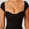 Vestito lungo Dolcezza con scollo a cuore in nero Vestito lungo Dolcezza con scollo a cuore in nero