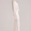 Vestito lungo drappeggiato a maniche lunghe Lani in avorio Vestito lungo drappeggiato a maniche lunghe Lani in avorio