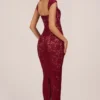 Vestito lungo Elisa con scollo a cuore in rosso ciliegia Vestito lungo Elisa con scollo a cuore in rosso ciliegia