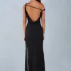 Vestito lungo monospalla Nivara in nero Vestito lungo monospalla Nivara in nero