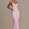 Vestito lungo premium Ariette con decorazioni e schiena scoperta in rosa confetto Vestito lungo premium Ariette con decorazioni e schiena scoperta in rosa confetto