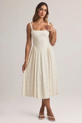 Vestito midi A-line Aireen in Modal con stampa floreale
