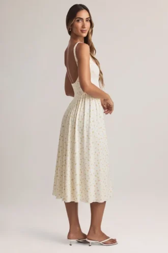 Vestito midi A-line Aireen in Modal con stampa floreale
