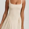 Vestito midi A-line in modal Aireen color avorio Vestito midi A-line in modal Aireen color avorio