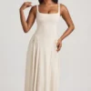 Vestito midi A-line in modal Aireen color avorio Vestito midi A-line in modal Aireen color avorio