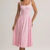 Vestito midi A-line in modal Aireen in rosa pastello Vestito midi A-line in modal Aireen in rosa pastello