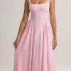 Vestito midi A-line in modal Aireen in rosa pastello Vestito midi A-line in modal Aireen in rosa pastello