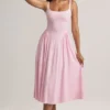 Vestito midi A-line in modal Aireen in rosa pastello Vestito midi A-line in modal Aireen in rosa pastello