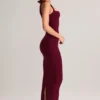 Vestito midi aderente con scollo quadrato in modal Ainslee color vino Vestito midi aderente con scollo quadrato in modal Ainslee color vino