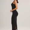 Vestito midi aderente con scollo quadrato in modal Ainslee, nero Vestito midi aderente con scollo quadrato in modal Ainslee, nero