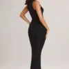Vestito midi aderente con scollo quadrato in modal Ainslee, nero Vestito midi aderente con scollo quadrato in modal Ainslee, nero