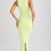 Vestito midi aderente con scollo quadrato in modal Ainslee, verde matcha Vestito midi aderente con scollo quadrato in modal Ainslee, verde matcha
