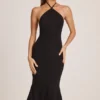 Vestito midi con scollo all’americana in modal Karissa, nero Vestito midi con scollo all’americana in modal Karissa, nero