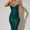 Vestito midi Eisley con scollo a cuore decorato in verde acqua Vestito midi Eisley con scollo a cuore decorato in verde acqua