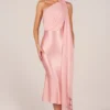 Vestito midi Giada con dettaglio a sciarpa in rosa cipria Vestito midi Giada con dettaglio a sciarpa in rosa cipria