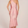 Vestito midi Giada con dettaglio a sciarpa in rosa cipria Vestito midi Giada con dettaglio a sciarpa in rosa cipria