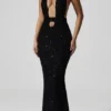 Vestito midi Harlyn con cut-out e schiena scoperta, nero Vestito midi Harlyn con cut-out e schiena scoperta, nero