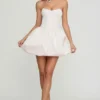 Vestito midi-lungo convertibile con orlo a palloncino e fiocco Gloriana in avorio Vestito midi-lungo convertibile con orlo a palloncino e fiocco Gloriana in avorio