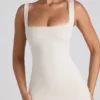 Vestito midi Navi in modal con bordi in pizzo, colore avorio Vestito midi Navi in modal con bordi in pizzo, colore avorio