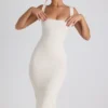 Vestito midi Navi in modal con bordi in pizzo, colore avorio Vestito midi Navi in modal con bordi in pizzo, colore avorio