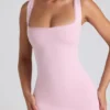 Vestito midi Navi in modal con bordi in pizzo, rosa tenue Vestito midi Navi in modal con bordi in pizzo, rosa tenue